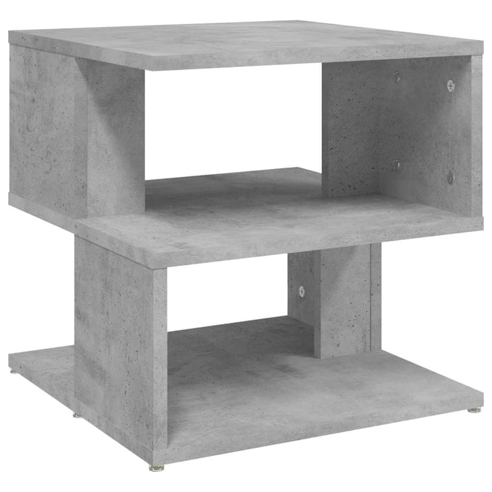 Vidaxl Príručný stolík betónovosivý 40x40x40 cm drevotrieska